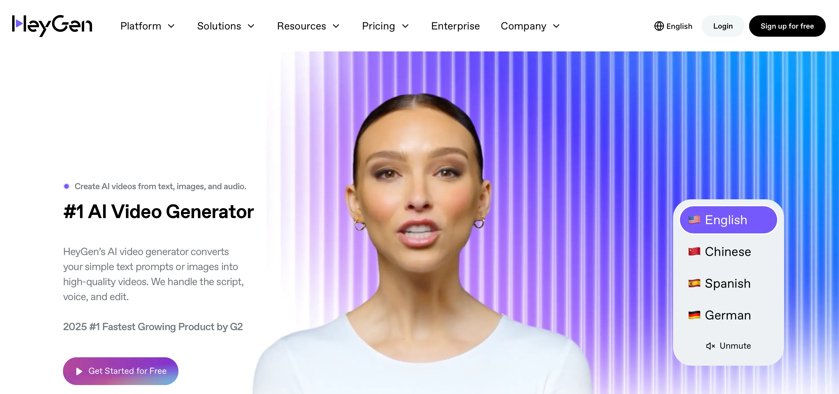 Скриншот сервиса Heygen.com